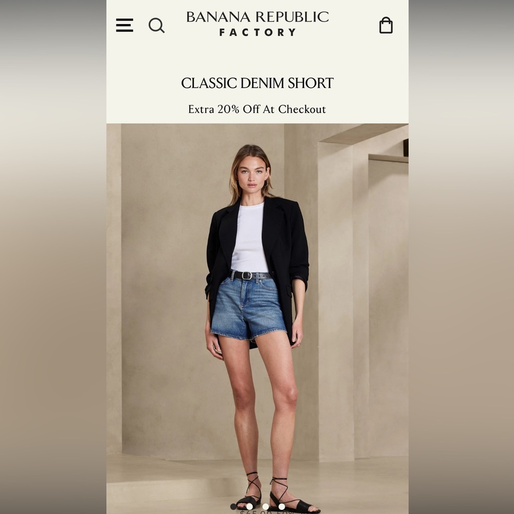 Banana Republic Factory Classic Denim Short Size 12